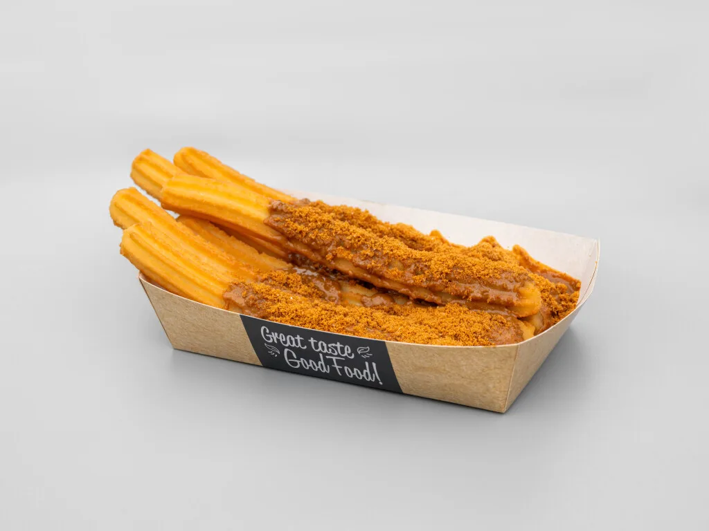 Churros mit Lotus Creme und Lotus-Keks-Krümeln