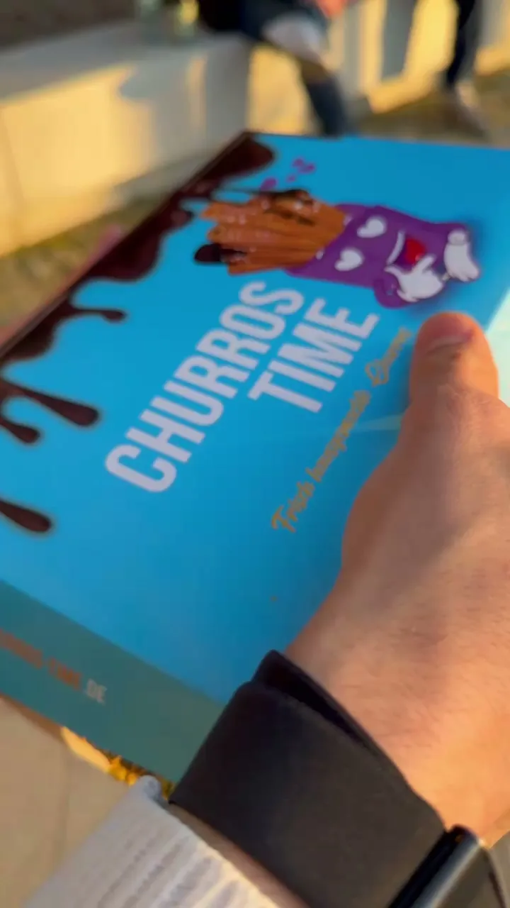 Frische Churros Time Box wird geöffnet